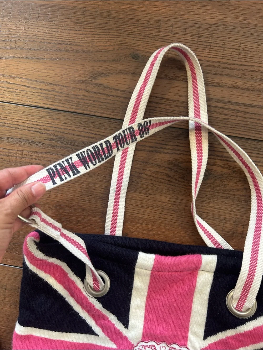 Victoria’s Secret “The Pinks Love & Rock N Roll Around The World ‘86 Tour Tote